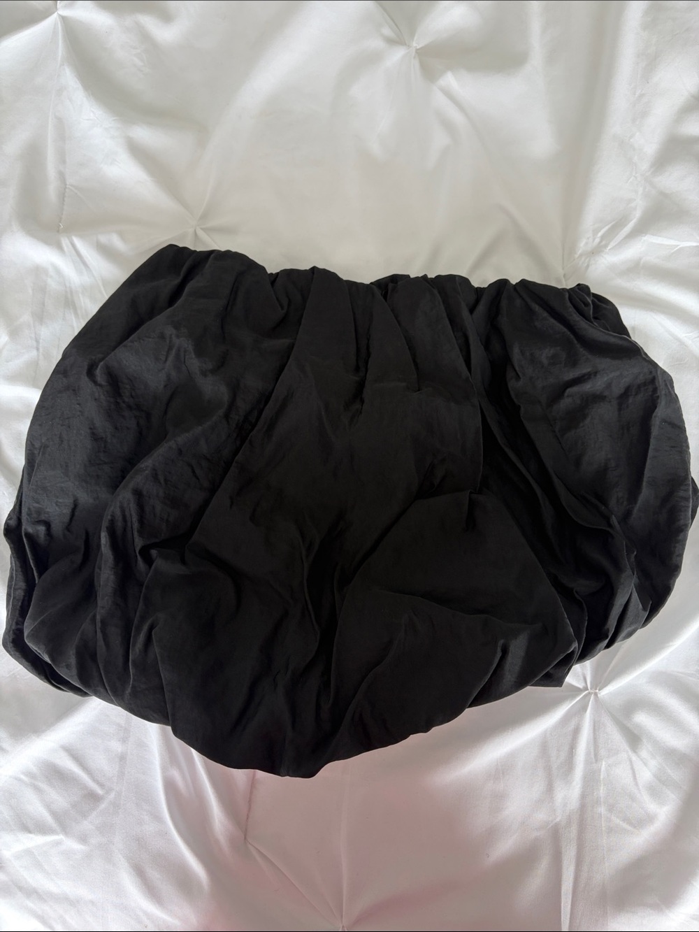 Black Strapless Bubble Skirt